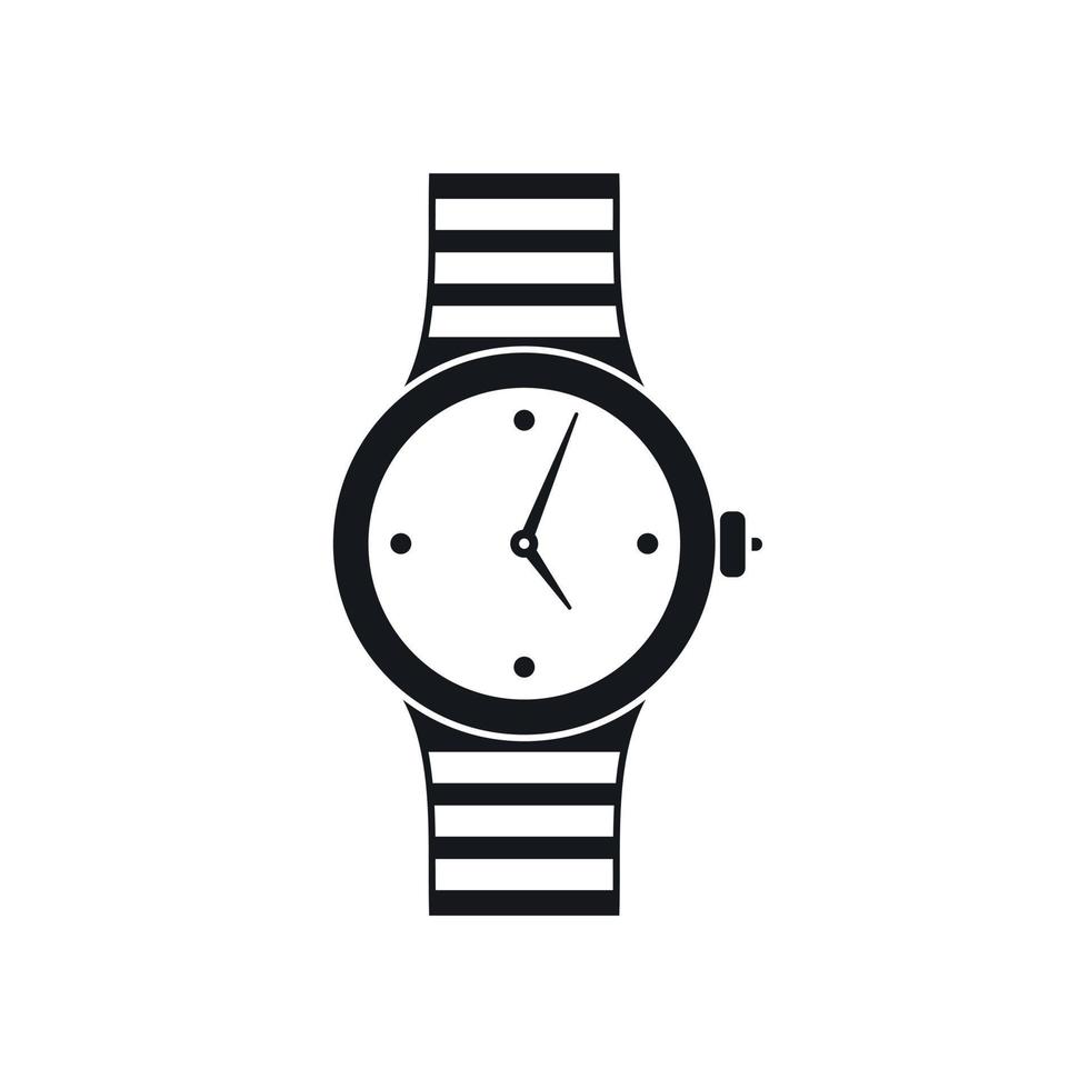 Watch icon, simple style vector