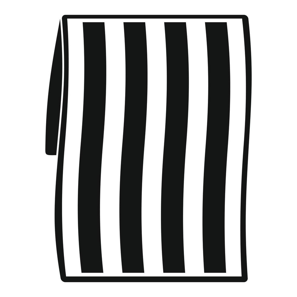 Beach towel icon, simple style vector