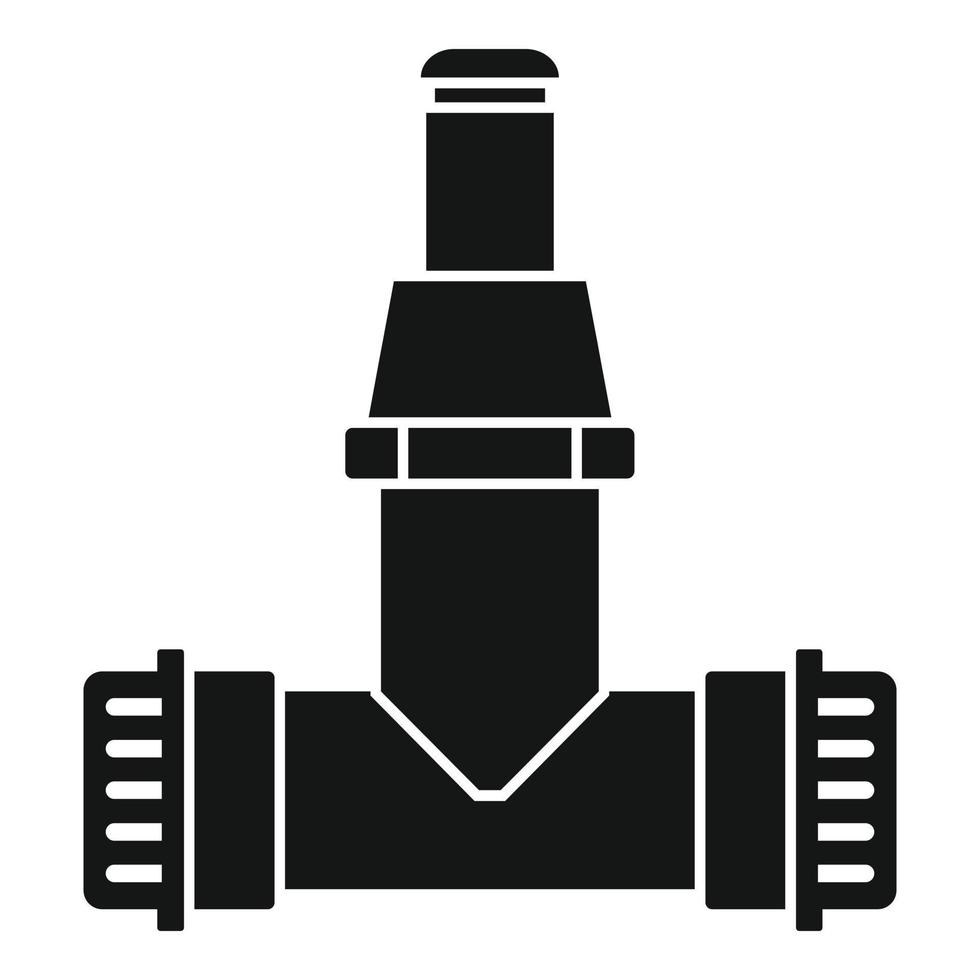 Pipe connect irrigation icon, simple style vector