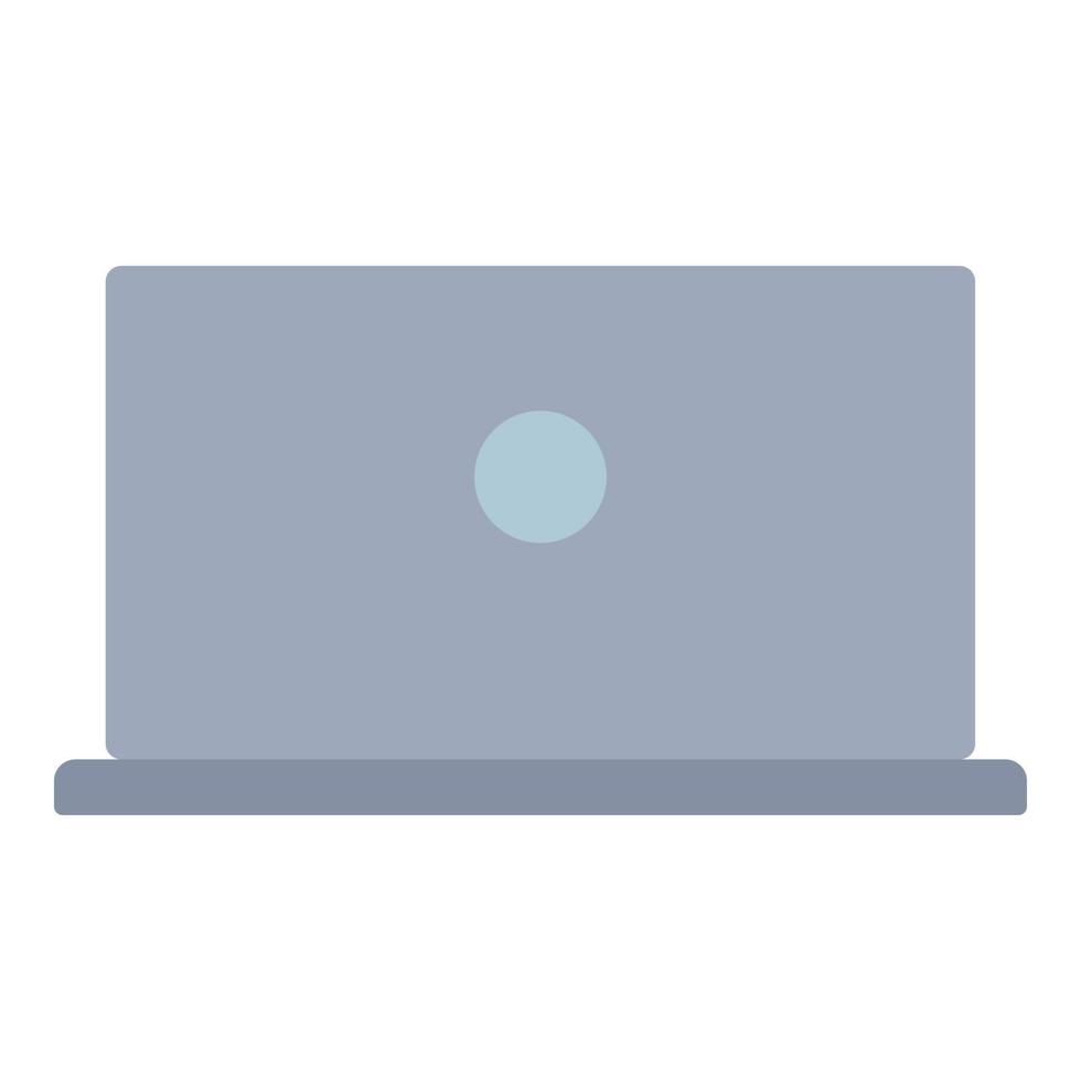 Back of laptop icon, flat style vector