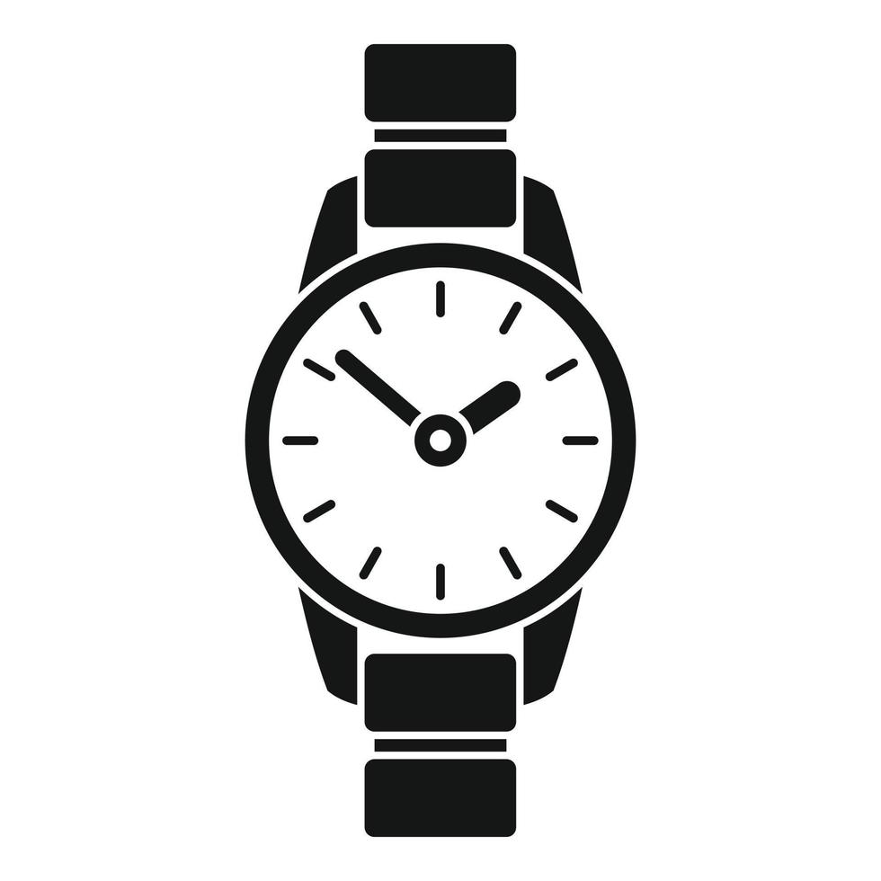 Hand watch icon, simple style vector