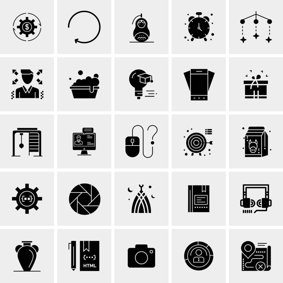 25 Universal Business Icons Vector Creative Icon Illustration to use in web and Mobile Related project