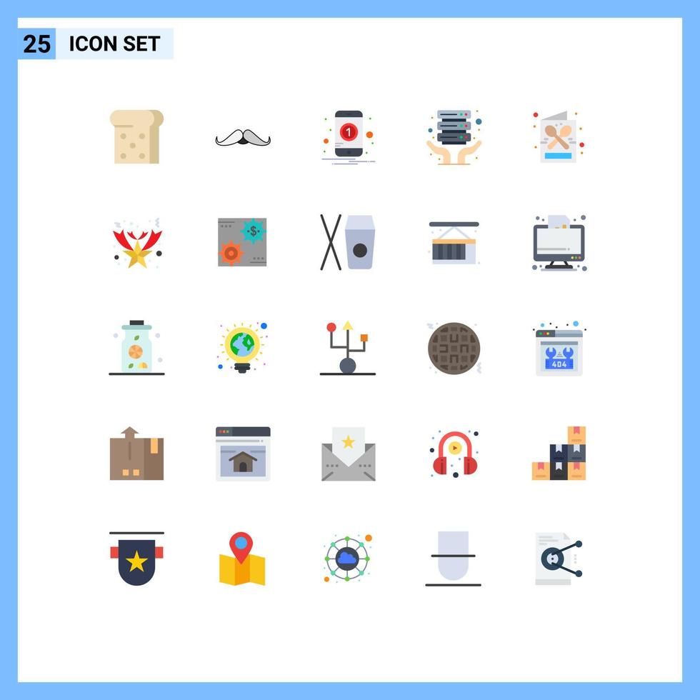 25 Creative Icons Modern Signs and Symbols of menu coffee shop number coffee server hosting Editable Vector Design Elements