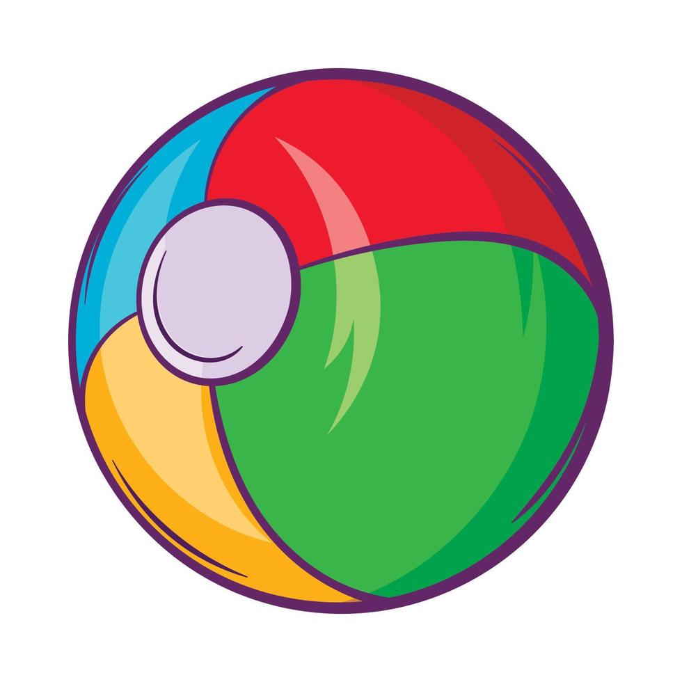 icono de bola de colores, estilo de dibujos animados vector