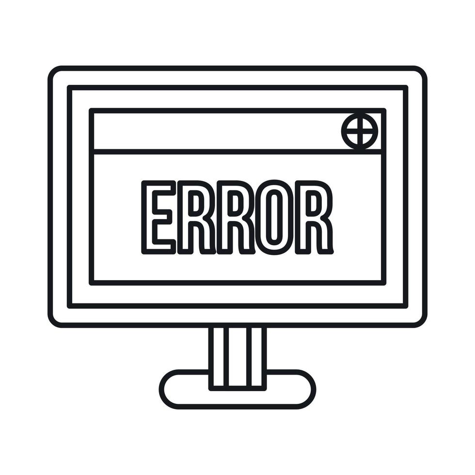 signo de error en un icono de monitor de computadora 14449786 Vector en ...