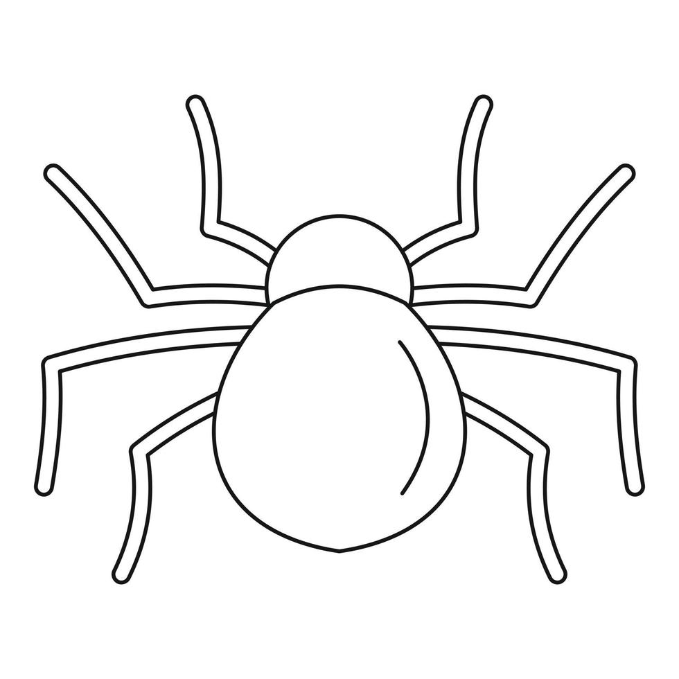 Female mouse spider icon, outline style vector