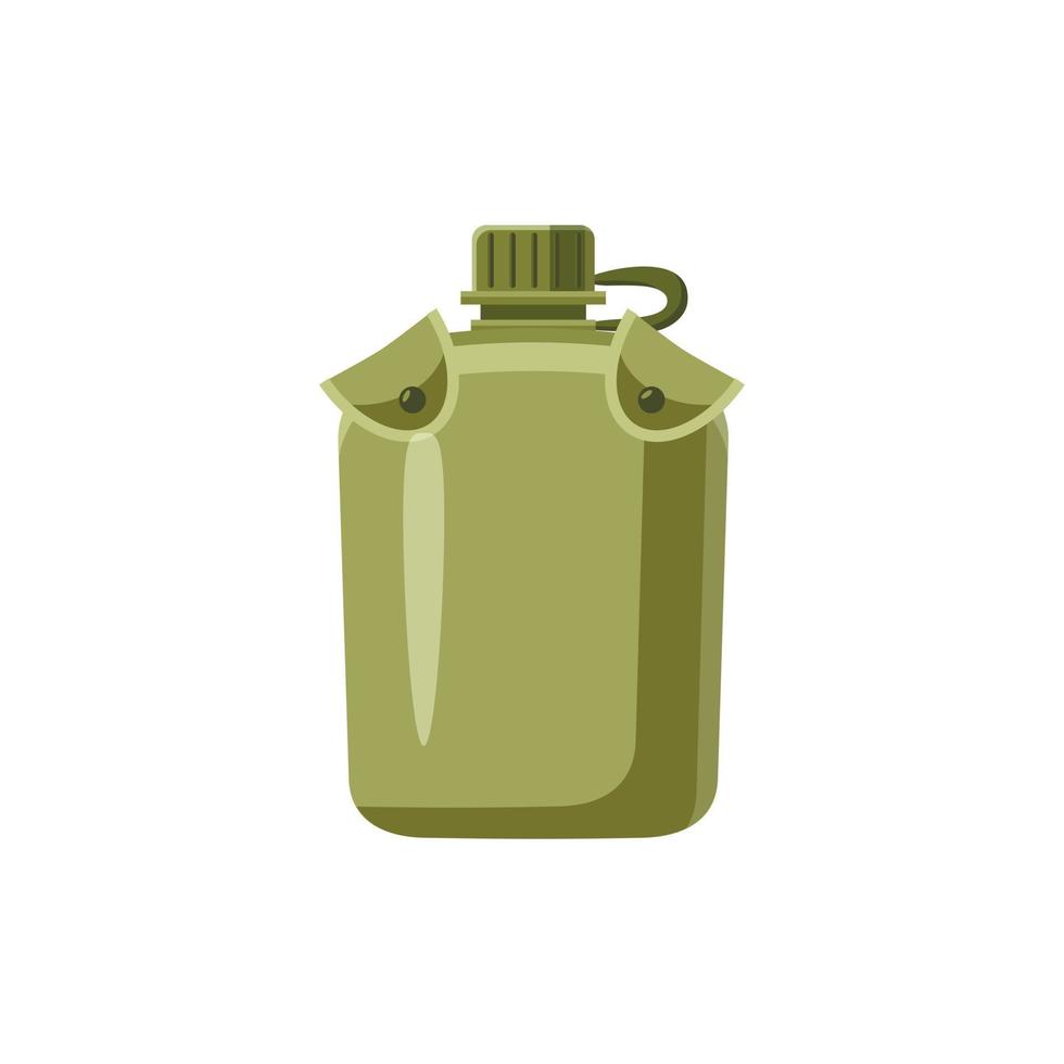 icono de matraz militar, estilo de dibujos animados vector