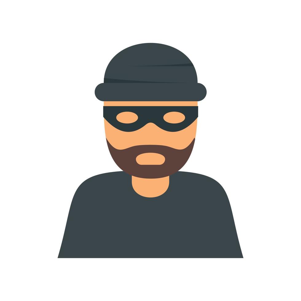 Thief icon, flat style vector