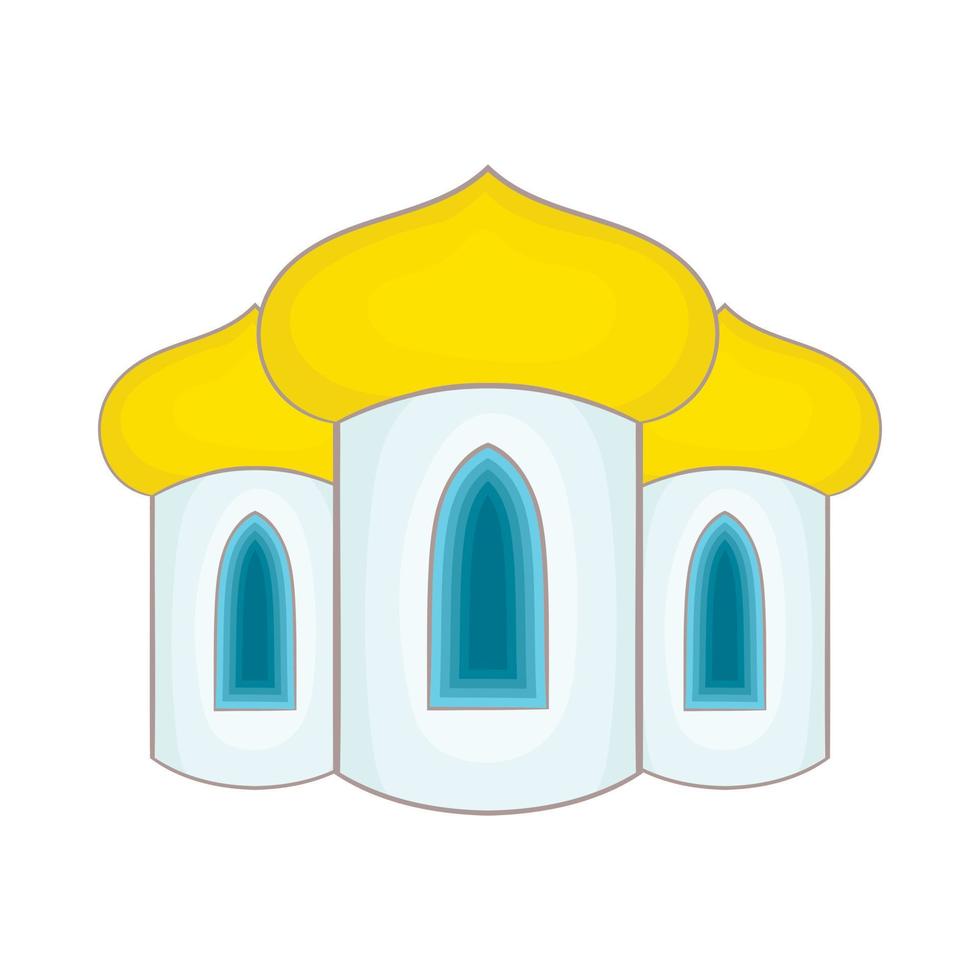 Domes of the church icon, cartoon style vector