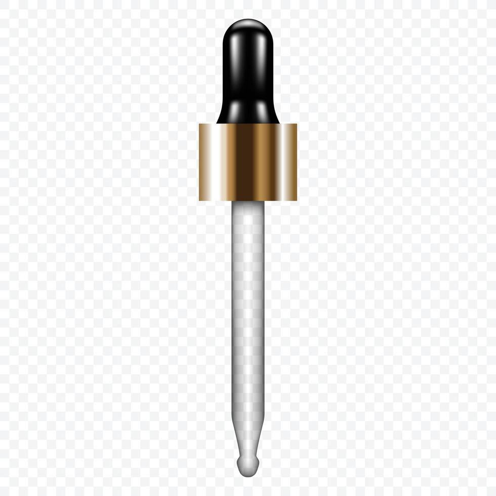 Pipette icon, realistic style vector