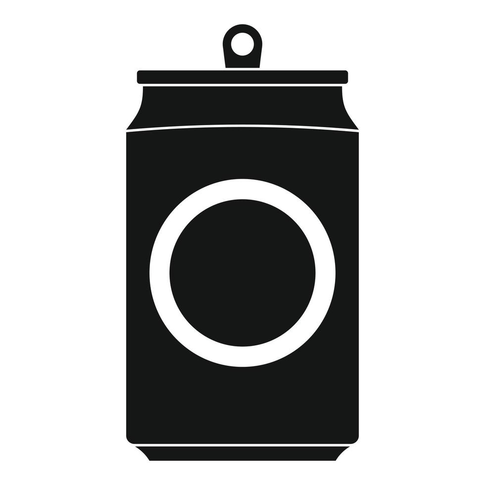 Drink can icon, simple style vector