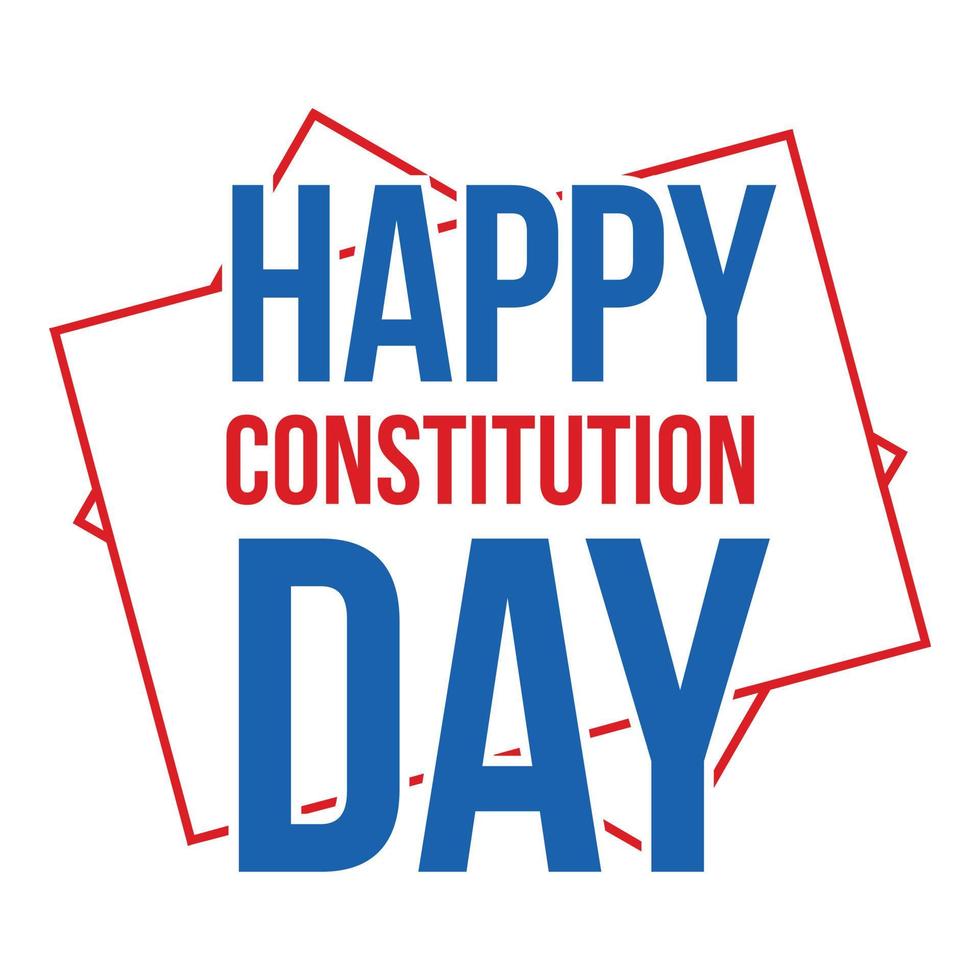 American constitution day logo icon, flat style vector