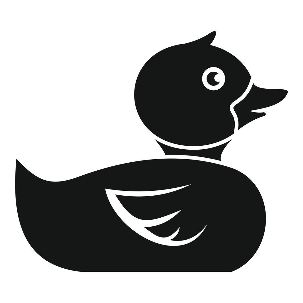 Bathroom duck icon, simple style vector