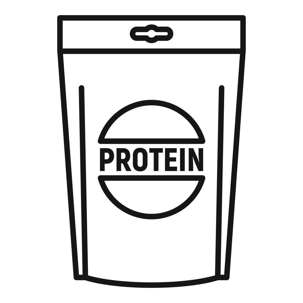 Protein package icon, outline style vector