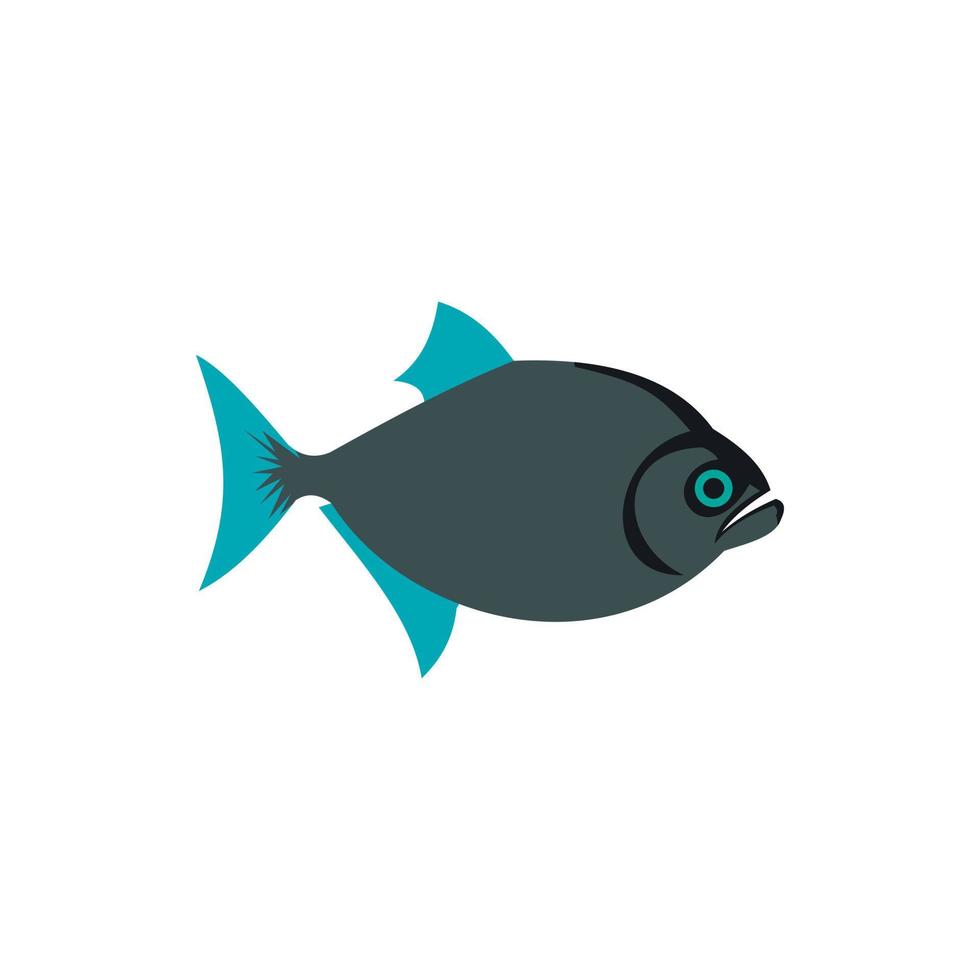 icono de pescado en estilo plano vector