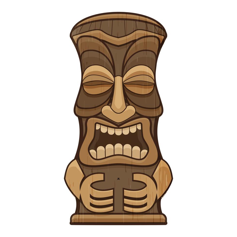 icono de ídolo de hawaii, estilo de dibujos animados vector