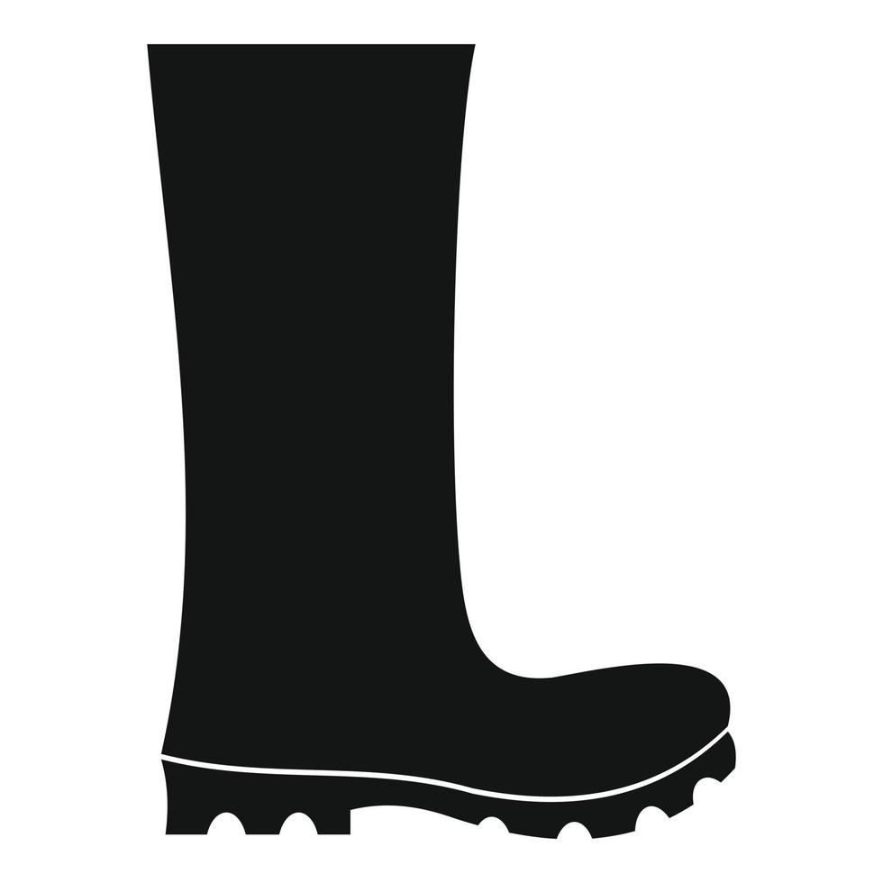Rubber boots icon vector simple