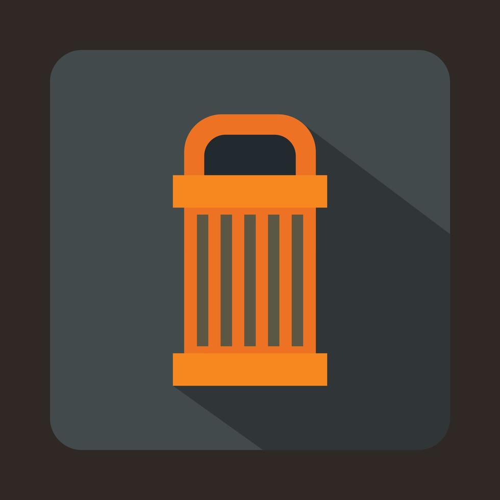 Trash icon, flat style vector
