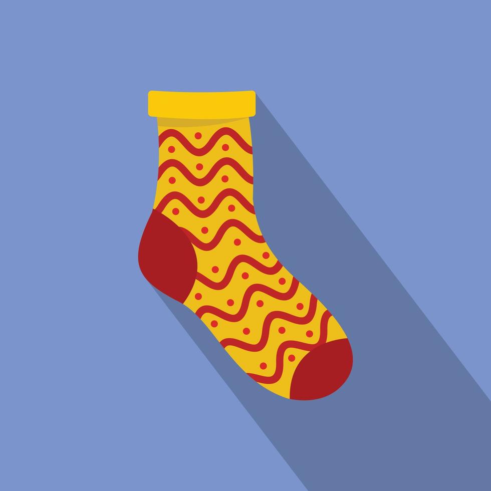 Nice sock icon, flat style vector