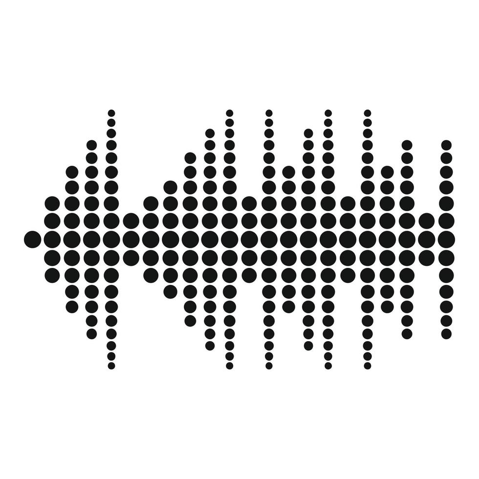 Equalizer effect radio icon, simple black style vector
