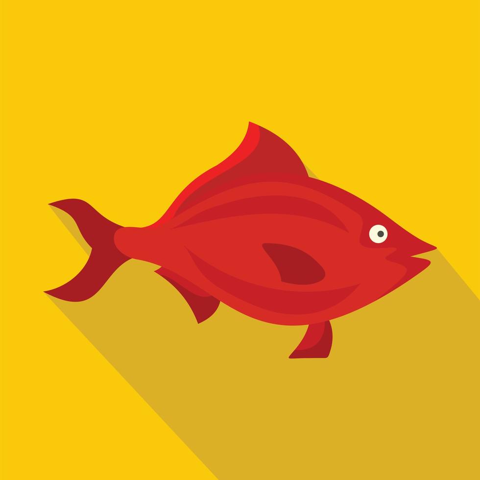 Fish icon, flat style vector