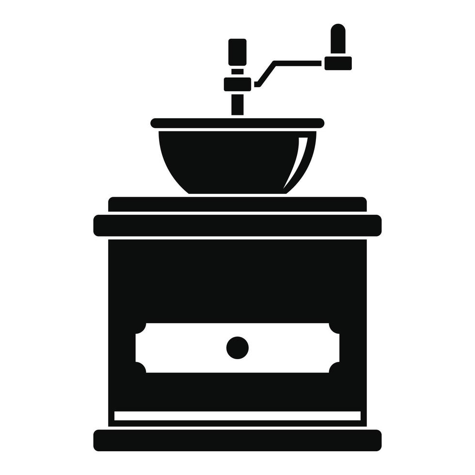 Coffee mill icon, simple style vector