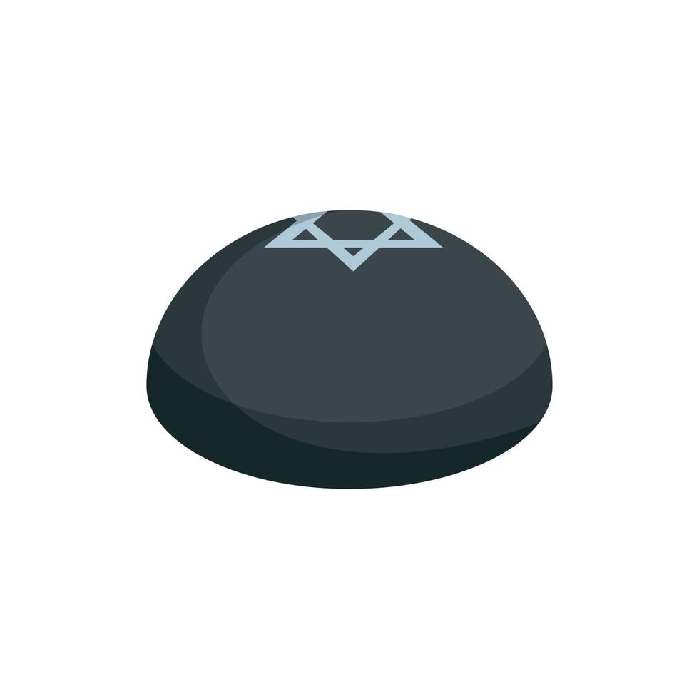 Kipa hat icon, flat style vector
