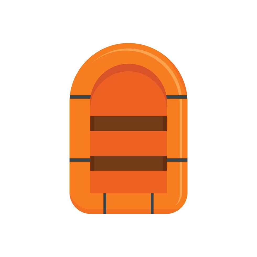 Rubber boat icon, flat style vector