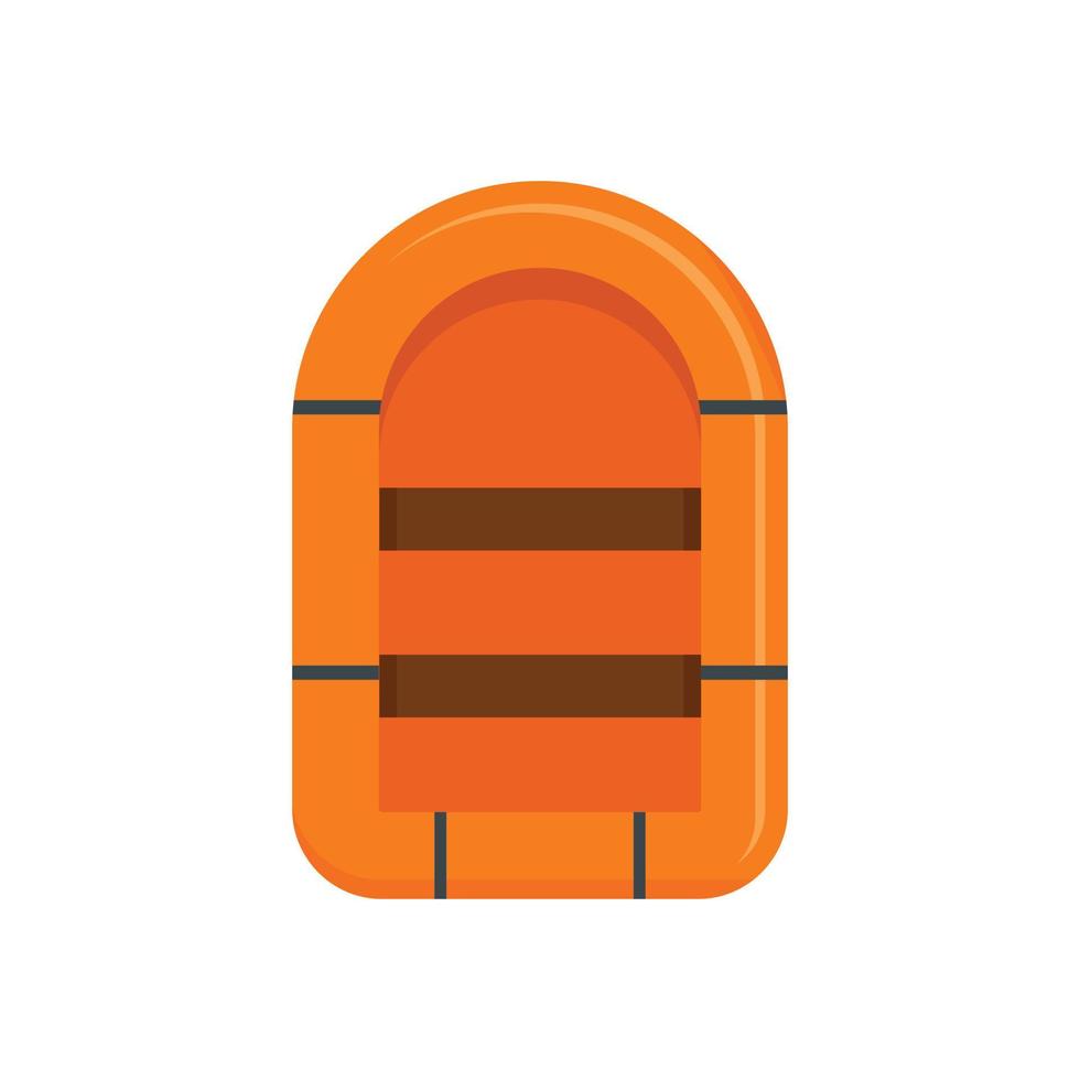 Rubber boat icon, flat style vector