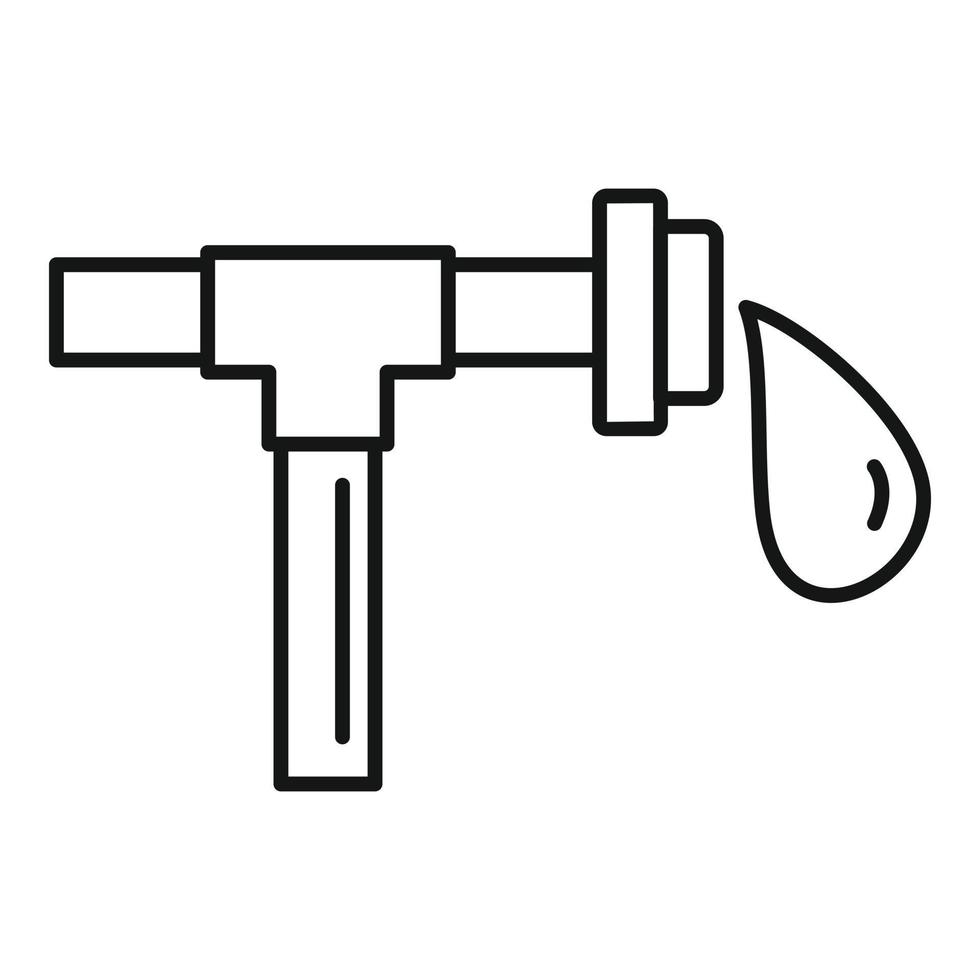 Farm drop pipe icon, outline style vector