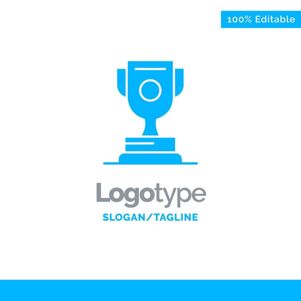 Achievement Award Sport Game Blue Solid Logo Template Place for Tagline vector