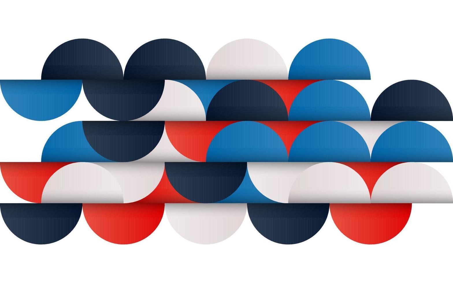 patrón abstracto geométrico de mediados de siglo con formas simples y una hermosa paleta de colores. composición de patrones geométricos simples vector