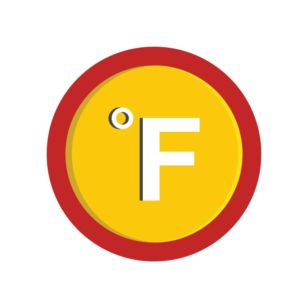 Fahrenheit icon, flat style vector