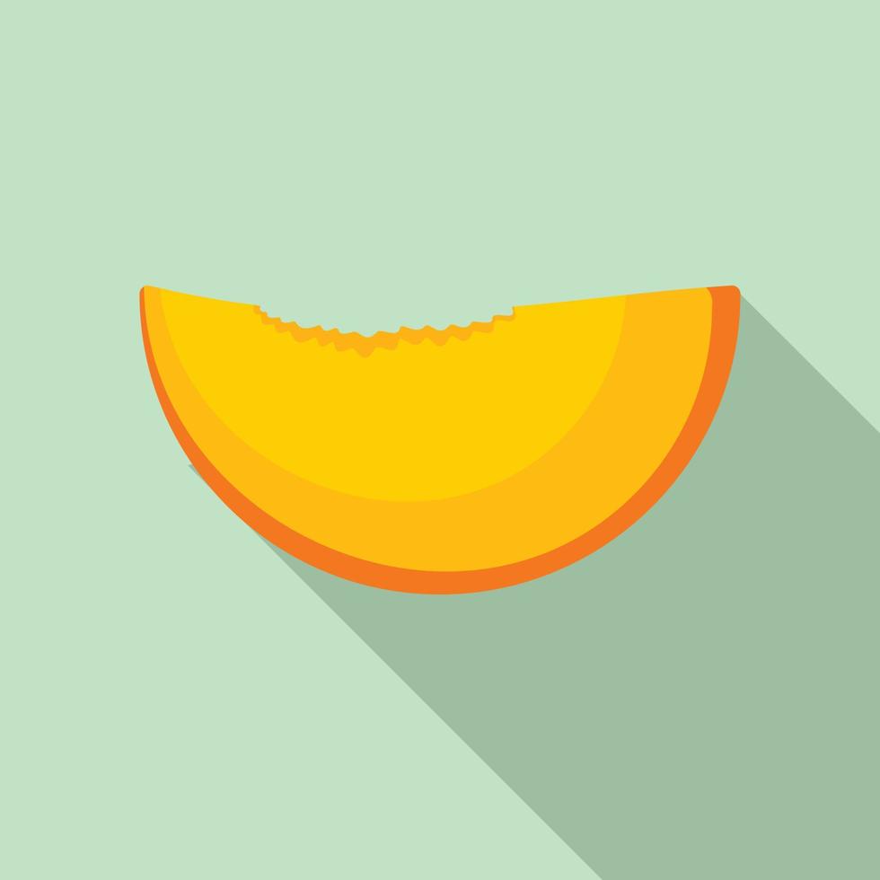 Slice of peach icon, flat style vector