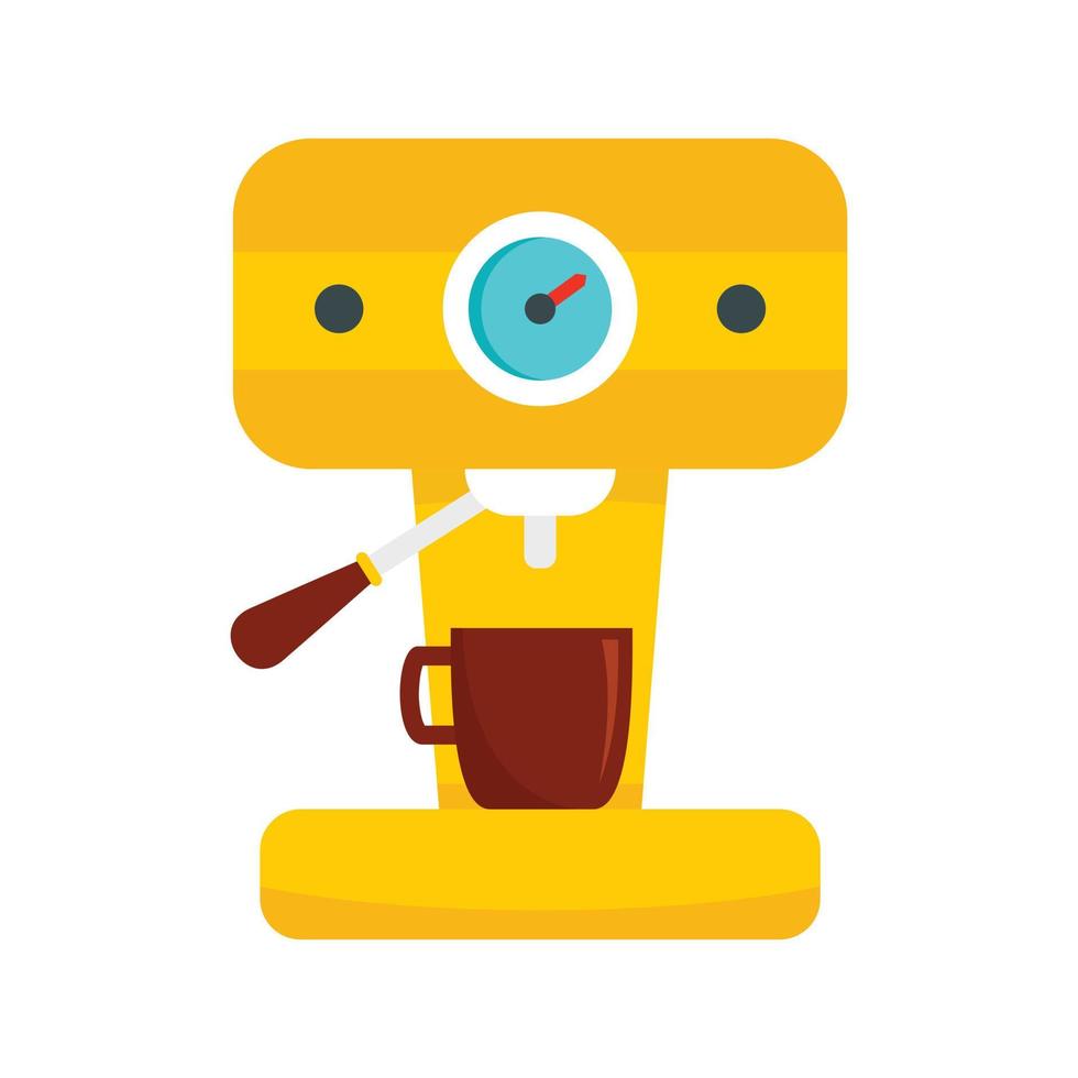 Bar coffee machine icon, flat style vector