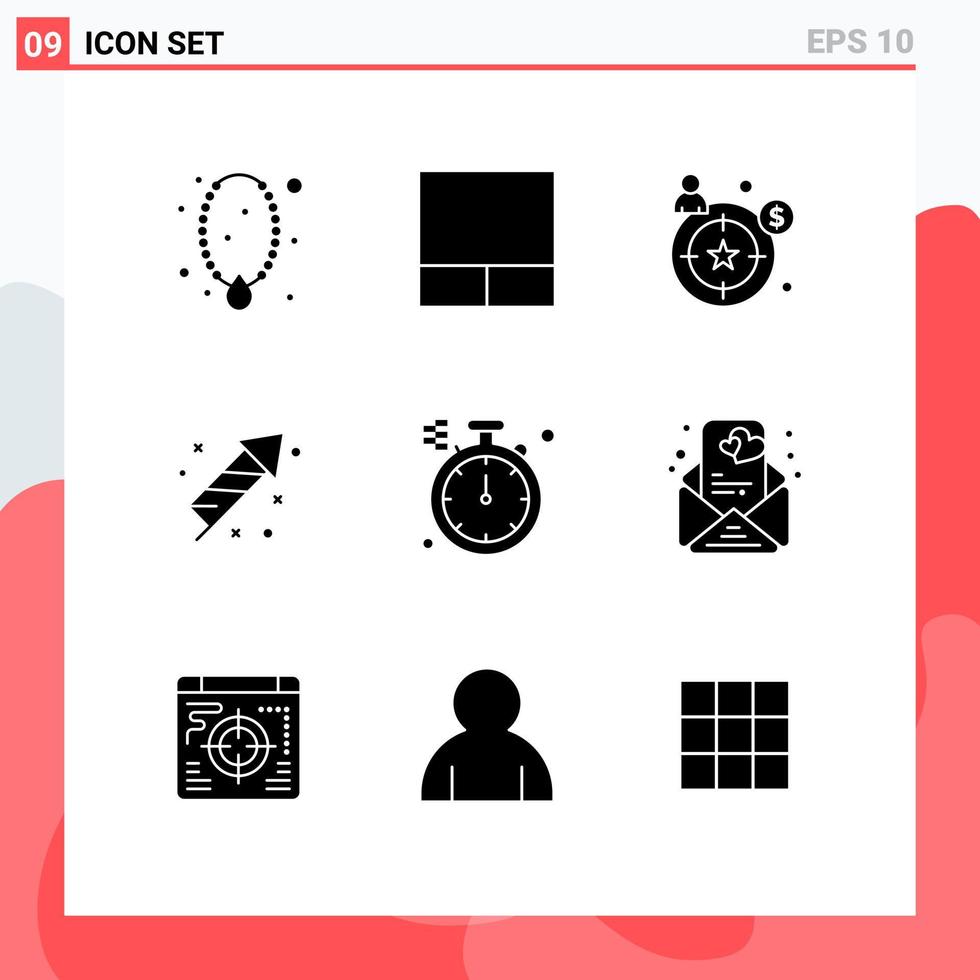 Pack of 9 Modern Solid Glyphs Signs and Symbols for Web Print Media such as love direction customer compass easter Editable Vector Design Elements