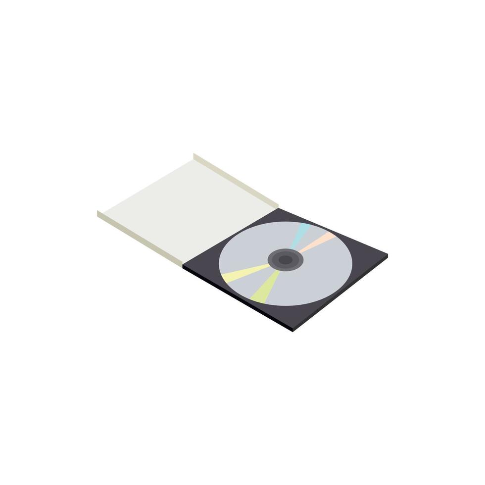 CD box icon in cartoon style vector