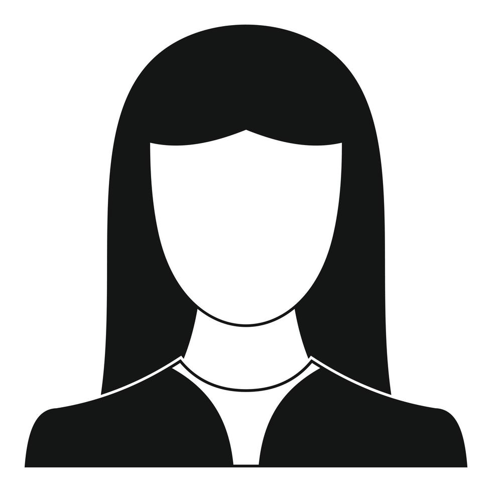 mujer avatar icono vector simple