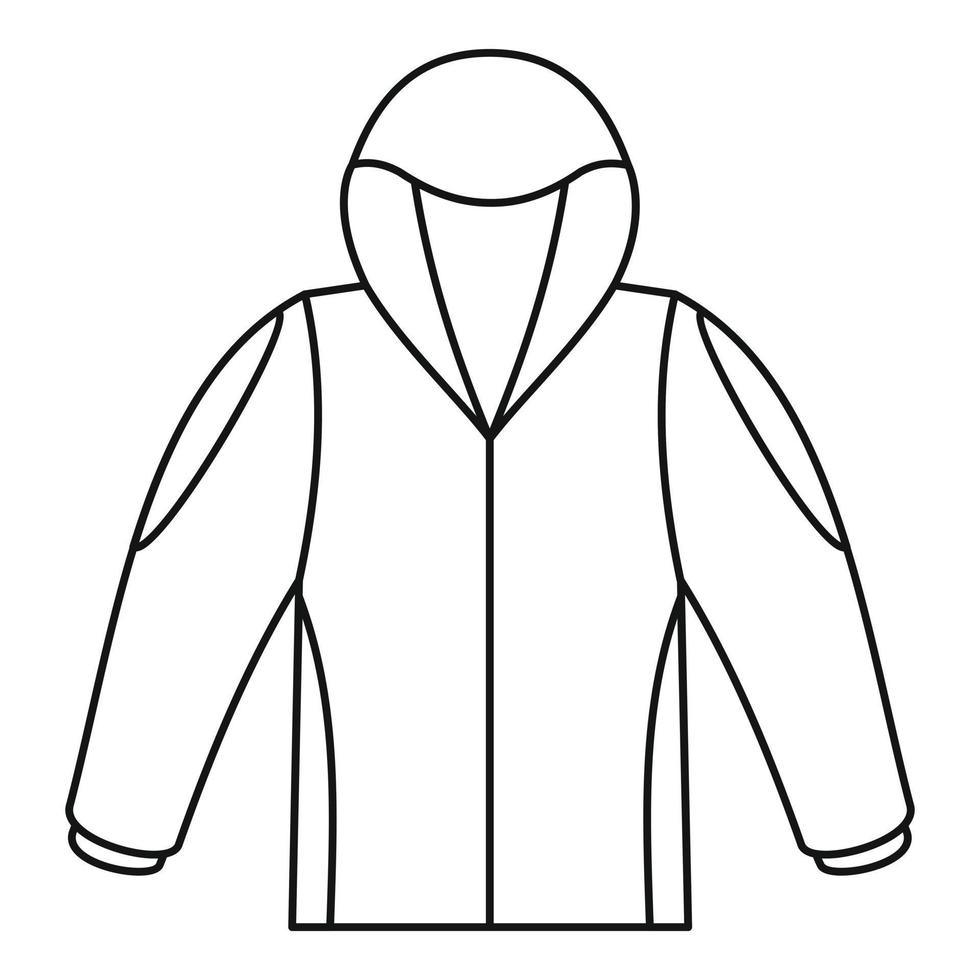 Camp jacket icon, outline style vector