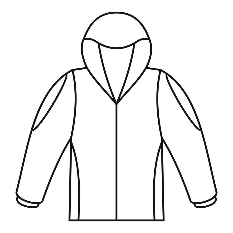 Camp jacket icon, outline style vector