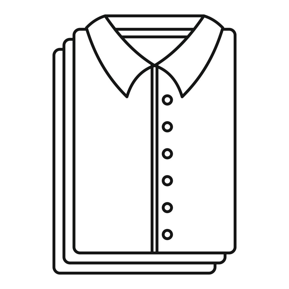 icono de camisas limpias, estilo de esquema vector