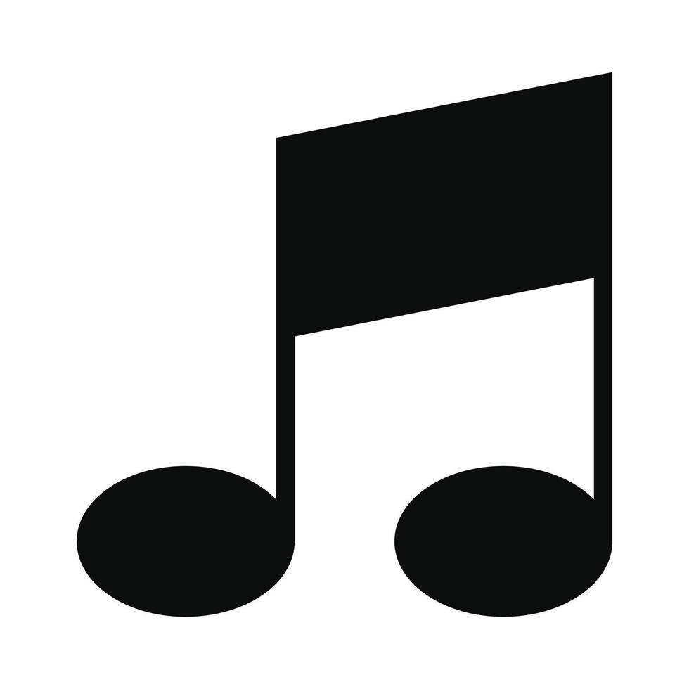 icono de nota musical de barra, estilo simple vector