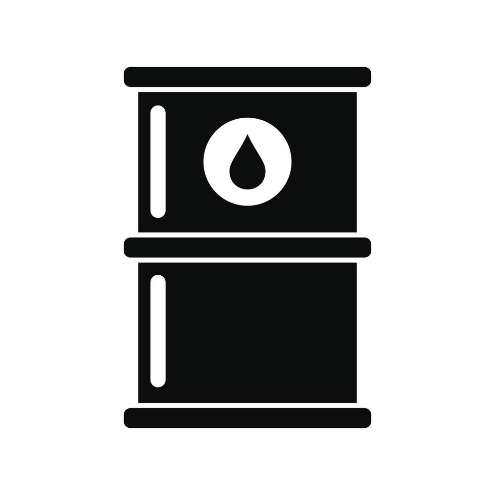 Oil petrol barrel icon, simple style vector
