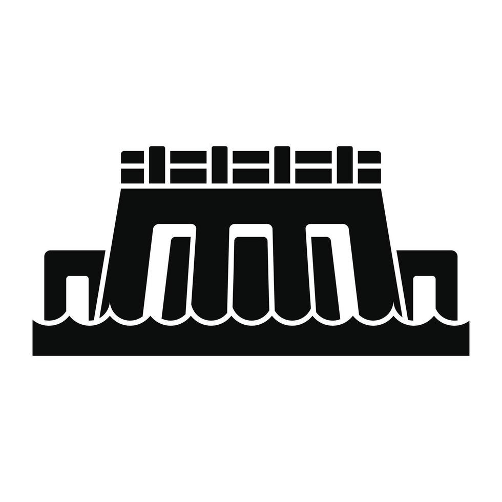 Water energy icon, simple style vector