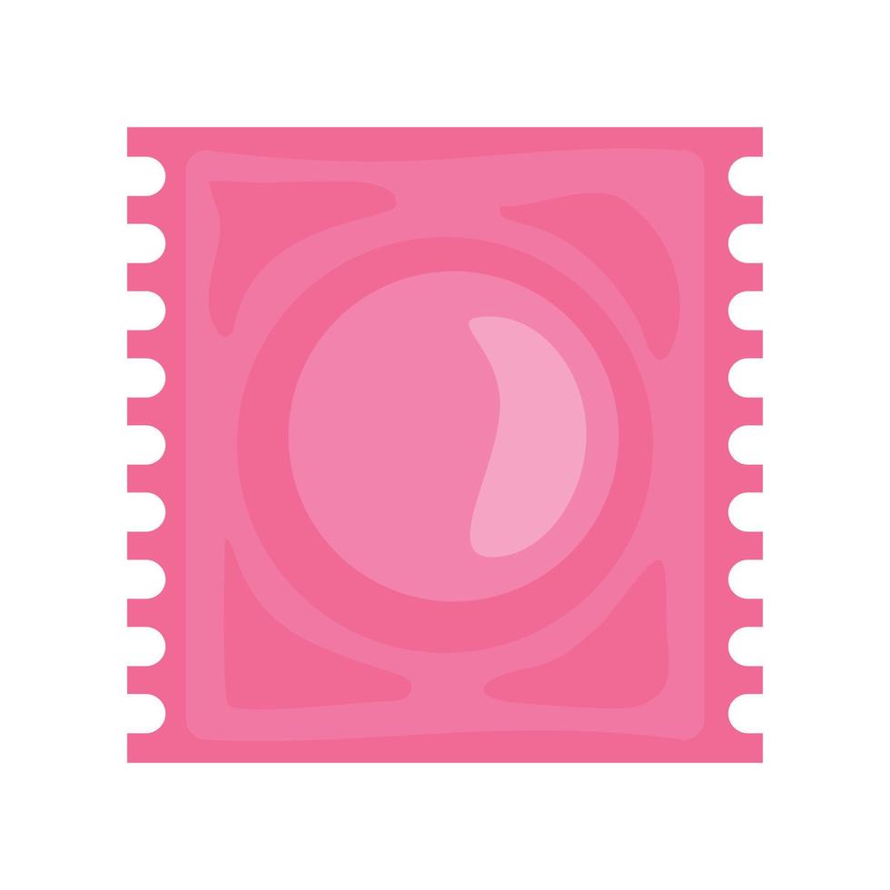 Latex condom icon, flat style vector