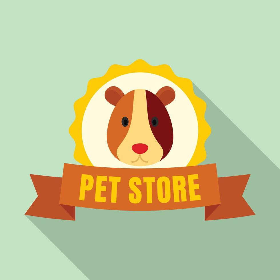 Exotic pet store logo, flat style vector
