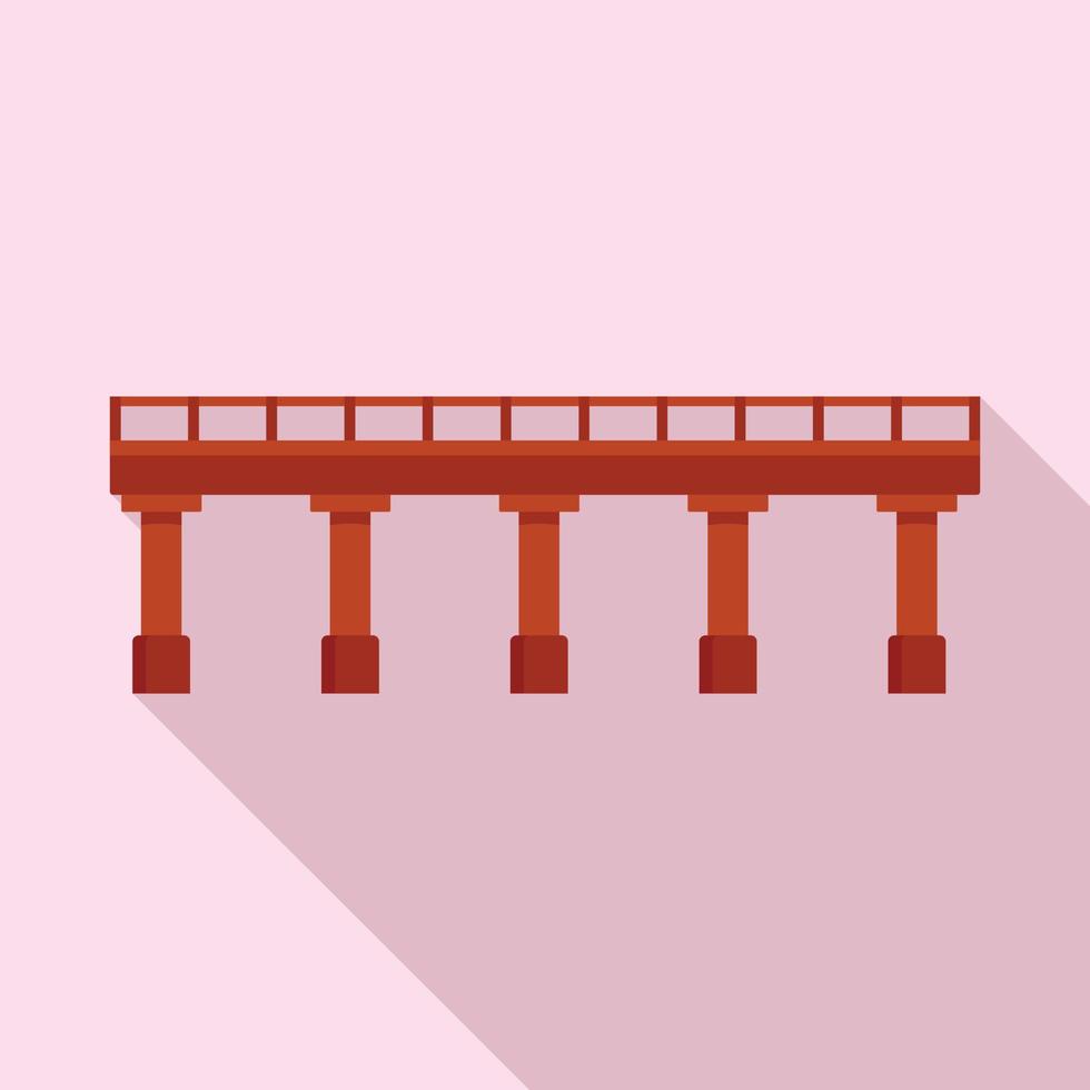 icono de puente, estilo plano vector