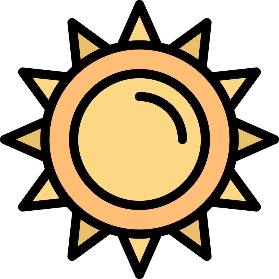 sol brillo luz primavera color plano icono vector icono banner plantilla