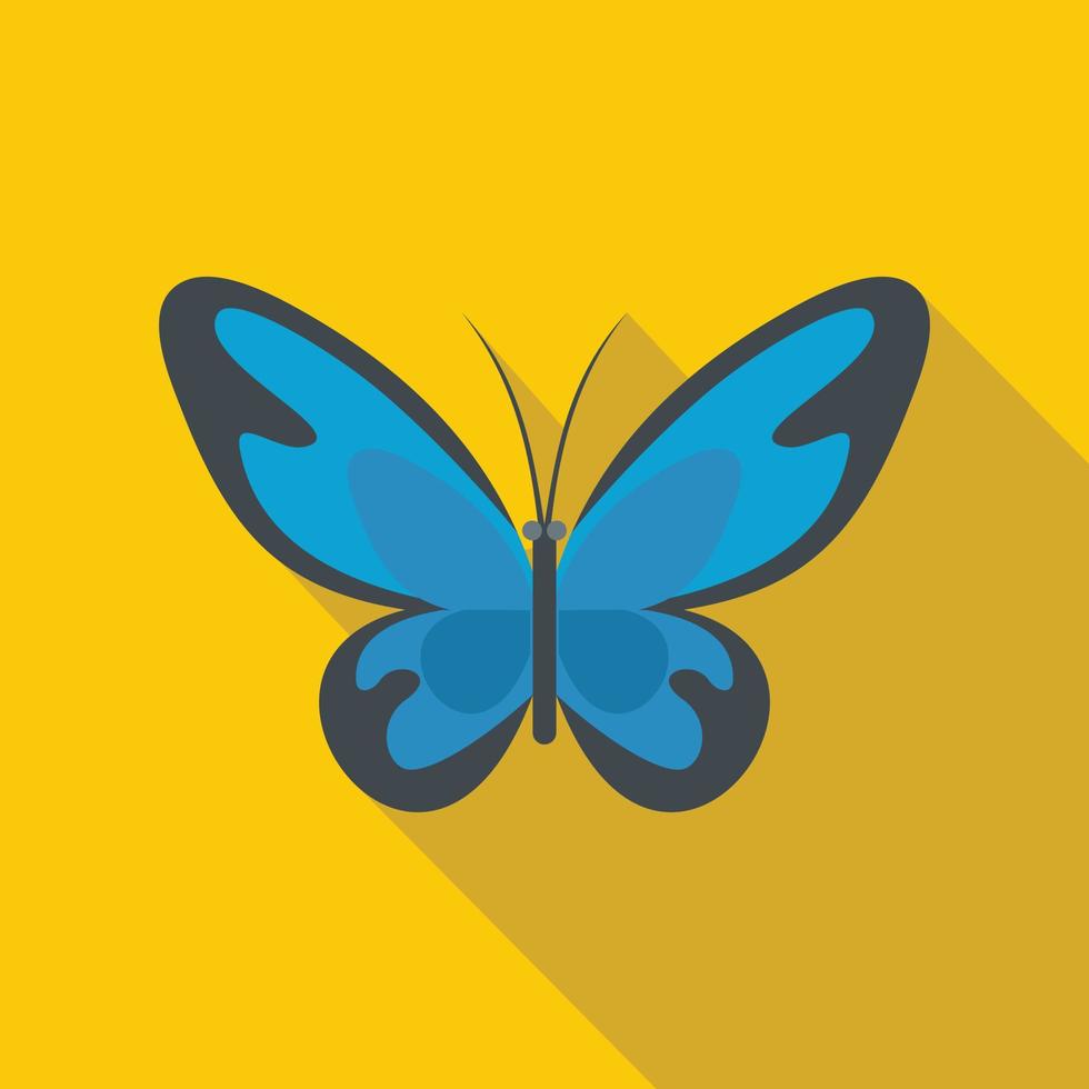 Flying moth icon, flat style. vector