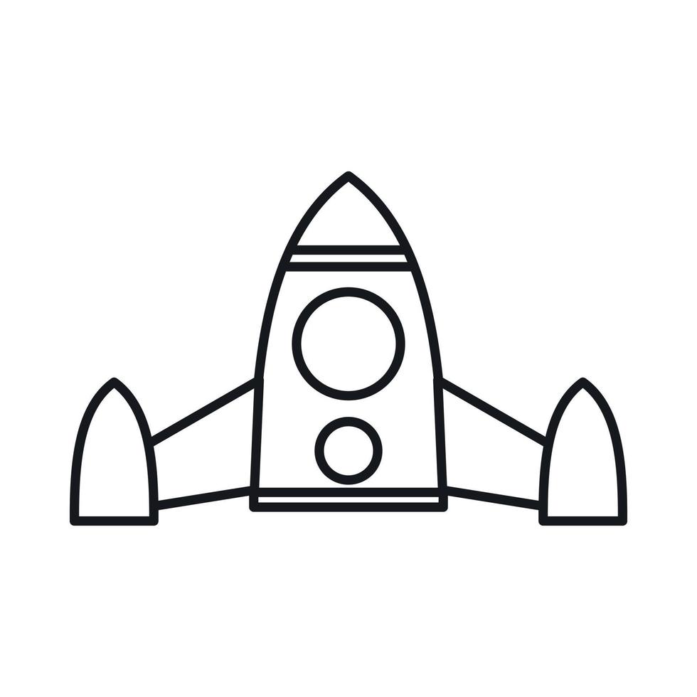 Rocket icon, outline style vector